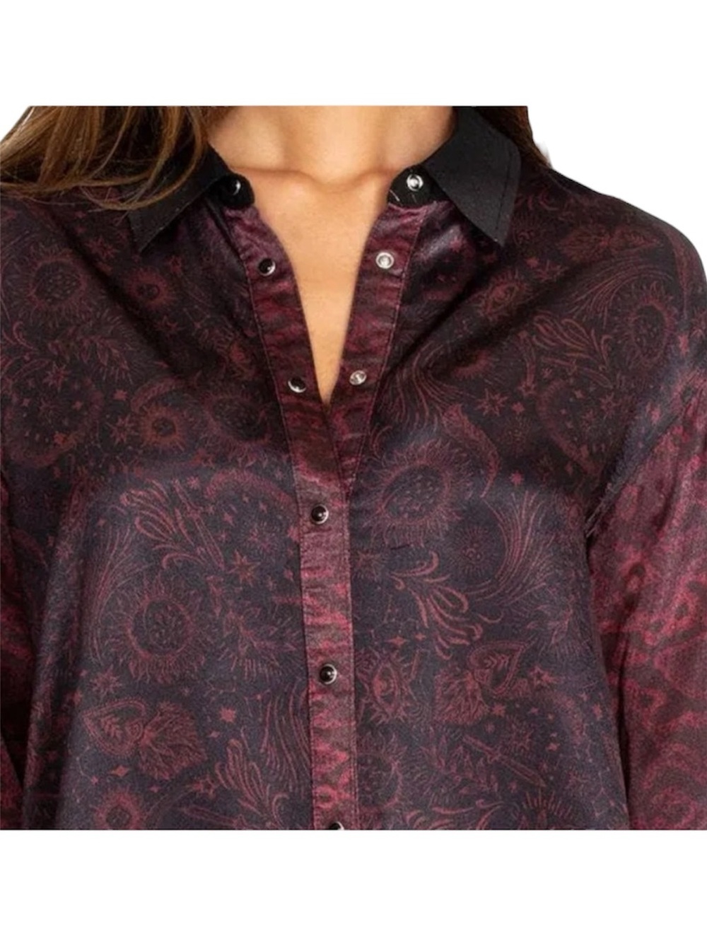 Johnny Was Asteria Viper Mix Print Top